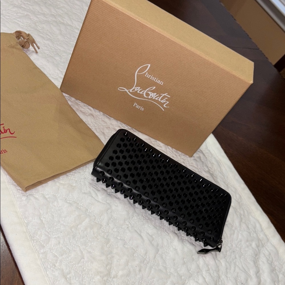 Christian Louboutin Black Studded Wallet